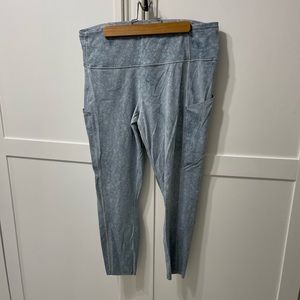 Lululemon Fast and Free Leggings in Blue Watercolor Shade